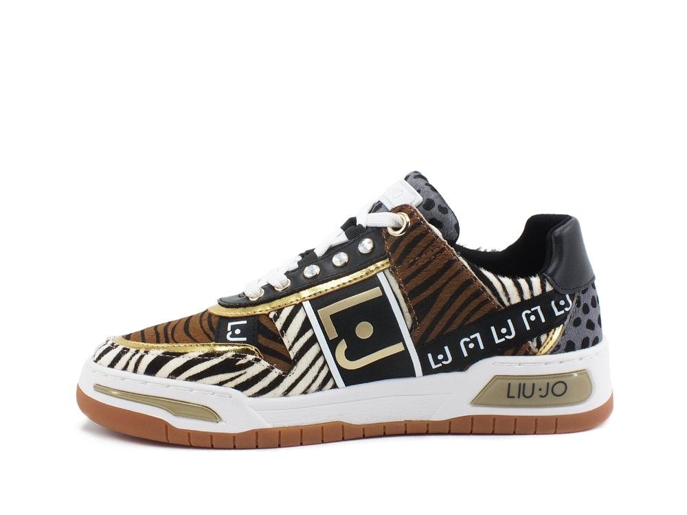 LIU JO Gyn 05 Sneaker Zebra Pietre Mix Pony BA1043PX131 - Sandrini Calzature e Abbigliamento