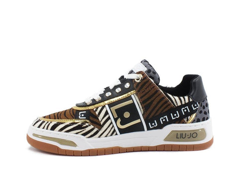 LIU JO Gyn 05 Sneaker Zebra Pietre Mix Pony BA1043PX131 - Sandrini Calzature e Abbigliamento