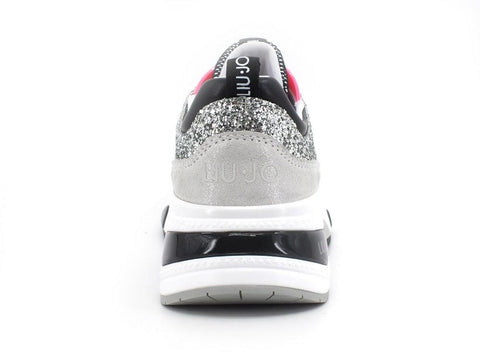 LIU JO Hoa 16 Sneaker Glitter Logo Silver - Sandrini Calzature e Abbigliamento