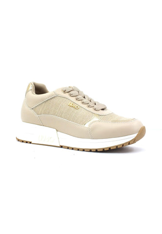 LIU JO Johanna 01 Sneaker Donna Oro Beige Sand BF3133TX346 - Sandrini Calzature e Abbigliamento