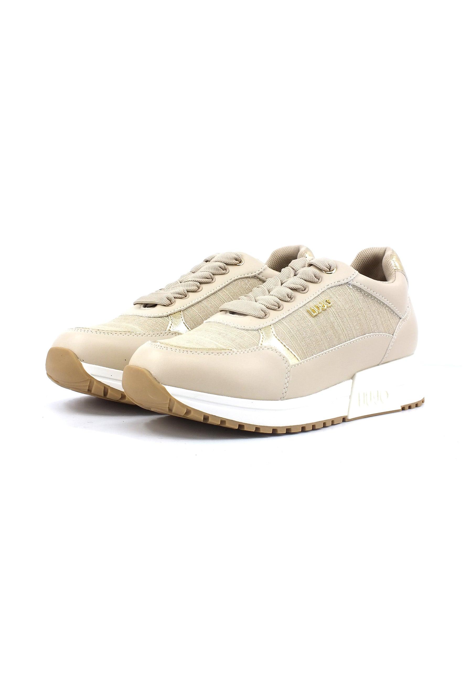 LIU JO Johanna 01 Sneaker Donna Oro Beige Sand BF3133TX346 - Sandrini Calzature e Abbigliamento