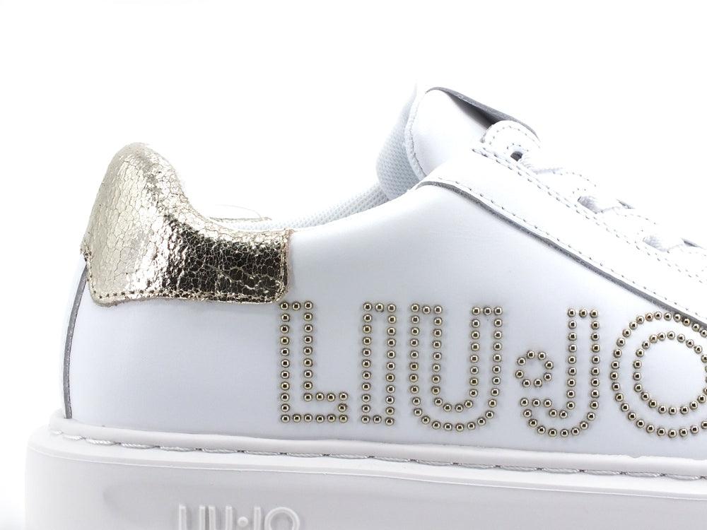 LIU JO Kylie 05 Sneaker Calf Retro White Light Gold BA2065PX100 - Sandrini Calzature e Abbigliamento