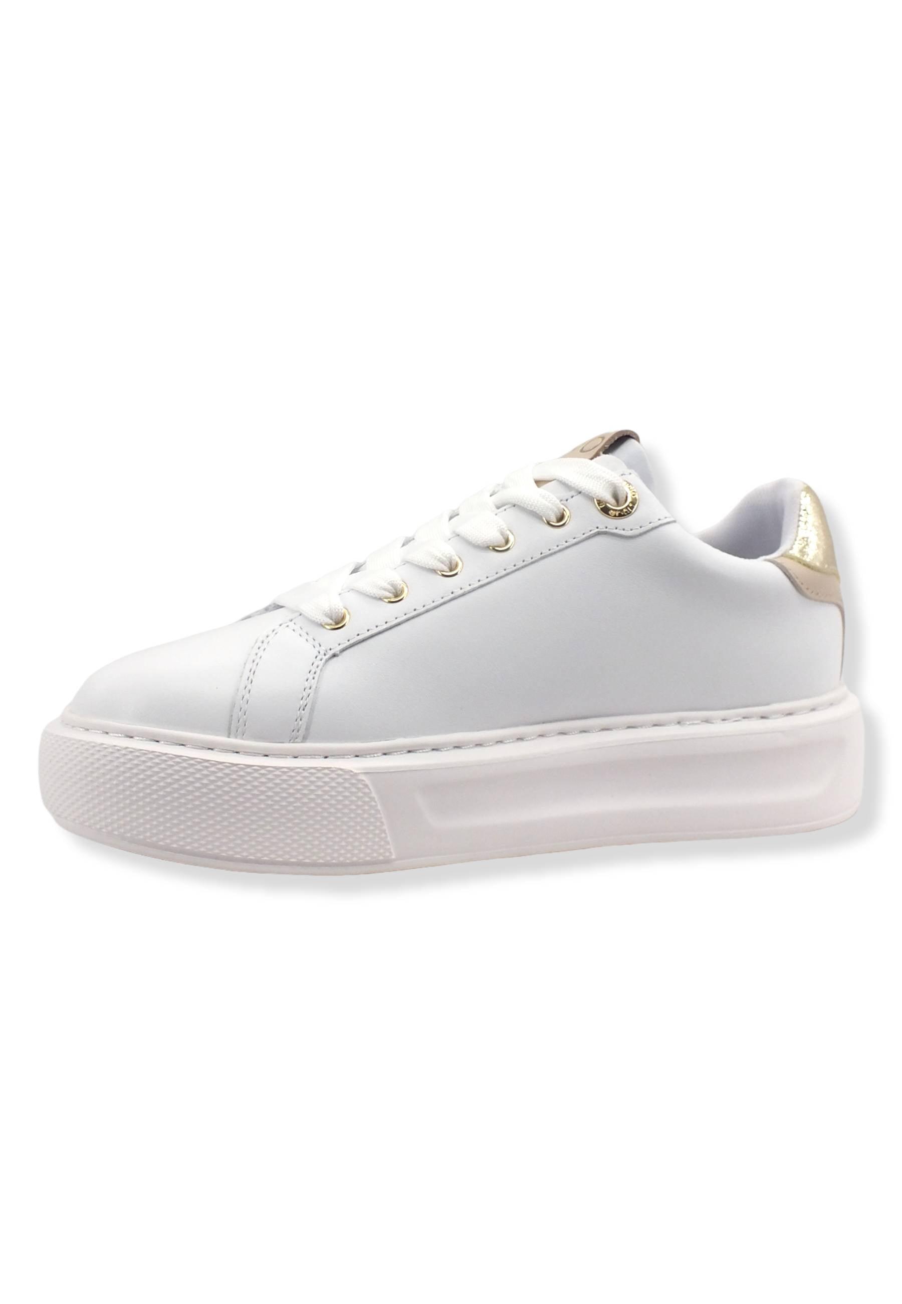 LIU JO Kylie 10 Sneaker Donna White Light Gold BF2123PX100 - Sandrini Calzature e Abbigliamento