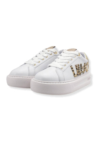 LIU JO Kylie 10 Sneaker Donna White Light Gold BF2123PX100 - Sandrini Calzature e Abbigliamento