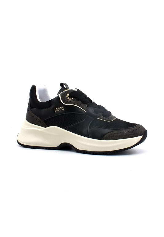 LIU JO Lily 17 Sneaker Donna Black Brown Gold BA3081EX170 - Sandrini Calzature e Abbigliamento