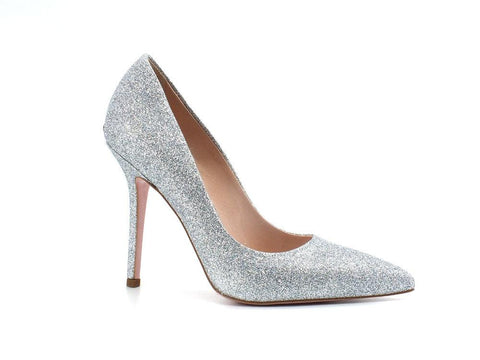 LIU JO Marilyn 11 Dècollète Glitter T105 Tacco Silver Argento SXX601TX007 - Sandrini Calzature e Abbigliamento