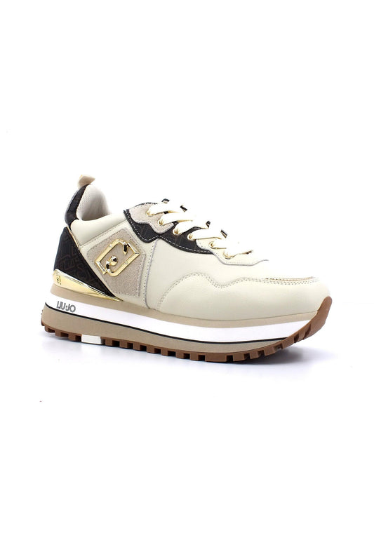 LIU JO Maxi Wonder 01 Sneaker Donna Conchiglia Beige BF3003PX393 - Sandrini Calzature e Abbigliamento