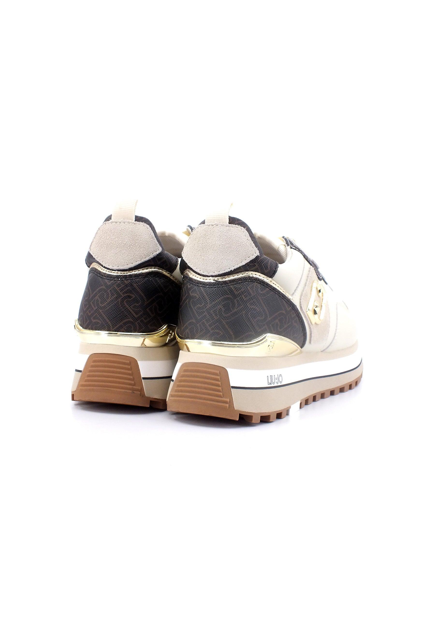 LIU JO Maxi Wonder 01 Sneaker Donna Conchiglia Beige BF3003PX393 - Sandrini Calzature e Abbigliamento