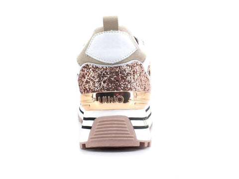 LIU JO Maxi Wonder 1 Sneaker Multi Glitter Rose Gold BA2051TX007 - Sandrini Calzature e Abbigliamento