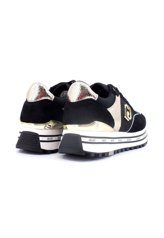 LIU JO Maxi Wonder 20 Sneaker Donna Black Gold BF3009PX388 - Sandrini Calzature e Abbigliamento