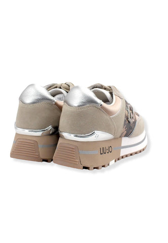 LIU JO Maxi Wonder 20 Sneaker Donna Camouflage Beige Daino Phard BF2097PX255 - Sandrini Calzature e Abbigliamento