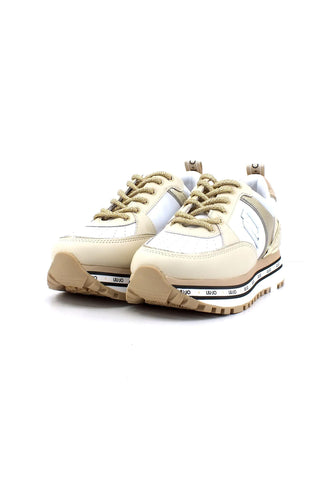 LIU JO Maxi Wonder 20 Sneaker White Light Gold BA3019PX334 - Sandrini Calzature e Abbigliamento