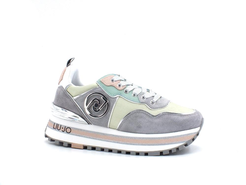 LIU JO Maxi Wonder 24 Sneaker Cow Suede Turquoise BA2053PX102 - Sandrini Calzature e Abbigliamento