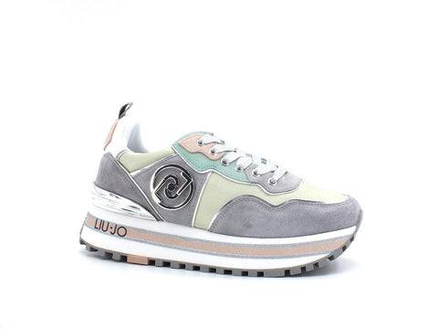 LIU JO Maxi Wonder 24 Sneaker Cow Suede Turquoise BA2053PX102 - Sandrini Calzature e Abbigliamento