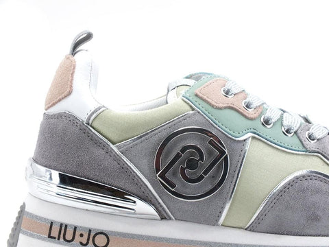 LIU JO Maxi Wonder 24 Sneaker Cow Suede Turquoise BA2053PX102 - Sandrini Calzature e Abbigliamento