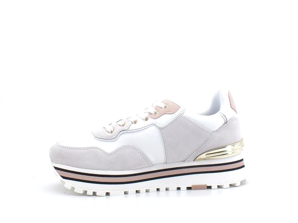 LIU JO Maxi Wonder 24 Sneaker Cow Suede White BA2053PX102 - Sandrini Calzature e Abbigliamento