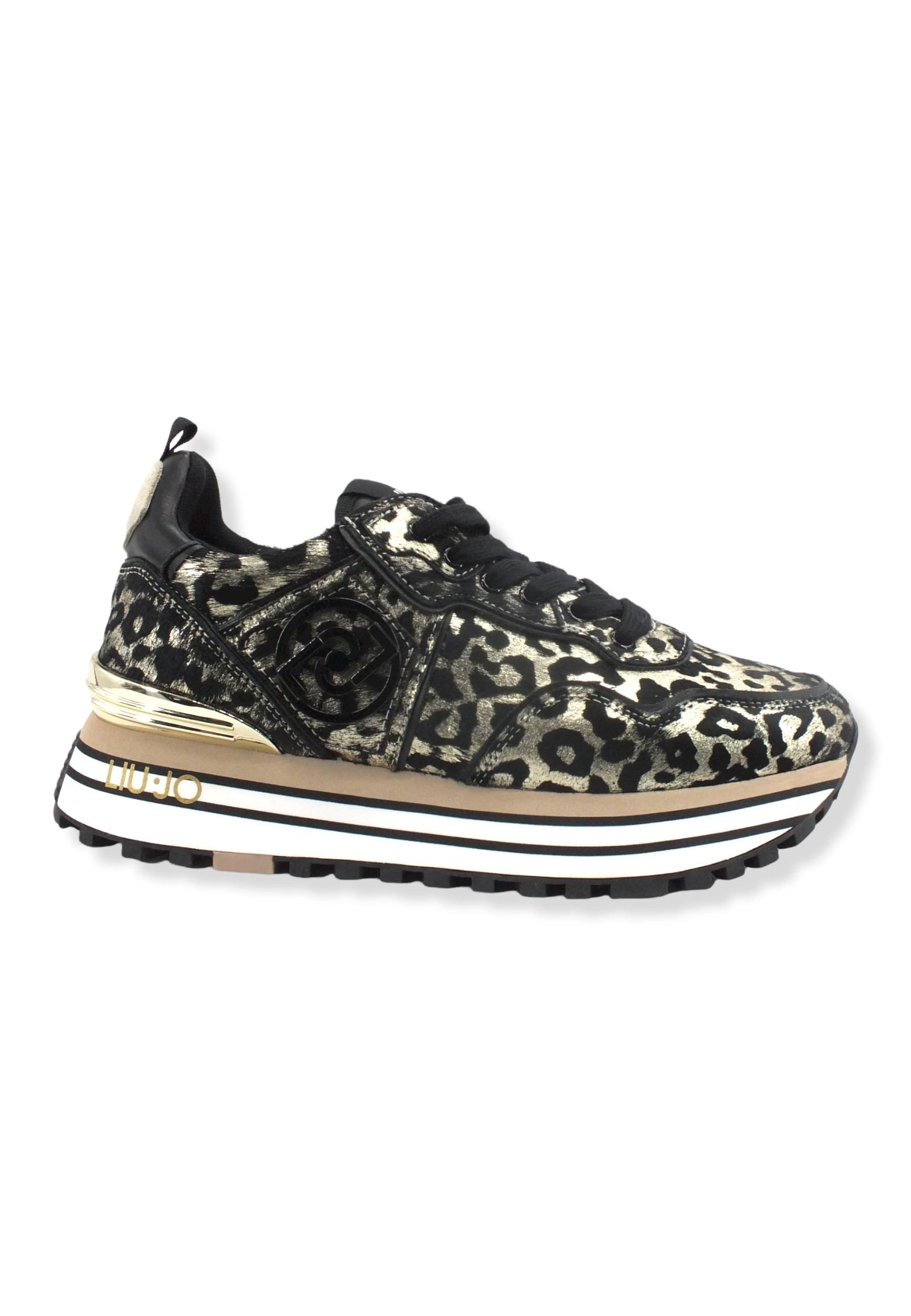 LIU JO Maxi Wonder 24 Sneaker Donna Animalier Light Gold BF2103PX293 - Sandrini Calzature e Abbigliamento