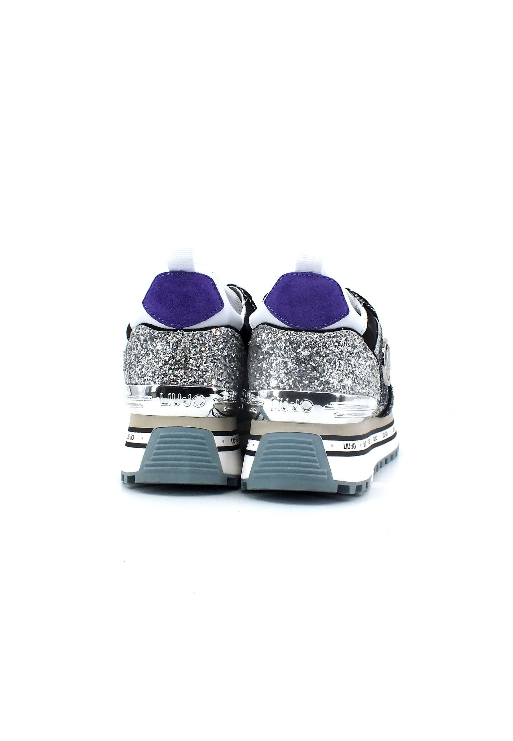 LIU JO Maxi Wonder 24 Sneaker Glitter Silver BA3021EX135 - Sandrini Calzature e Abbigliamento