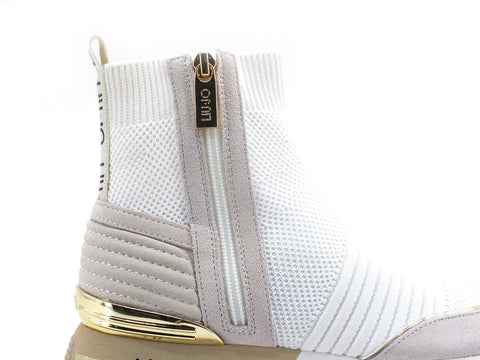LIU JO Maxi Wonder 37 Sneaker Knit Mid Elastic White BA2063TX145 - Sandrini Calzature e Abbigliamento