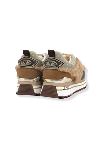 LIU JO Maxi Wonder 48 Eco Fur Sneaker Donna Multicolor Nut BF2113PX301 - Sandrini Calzature e Abbigliamento