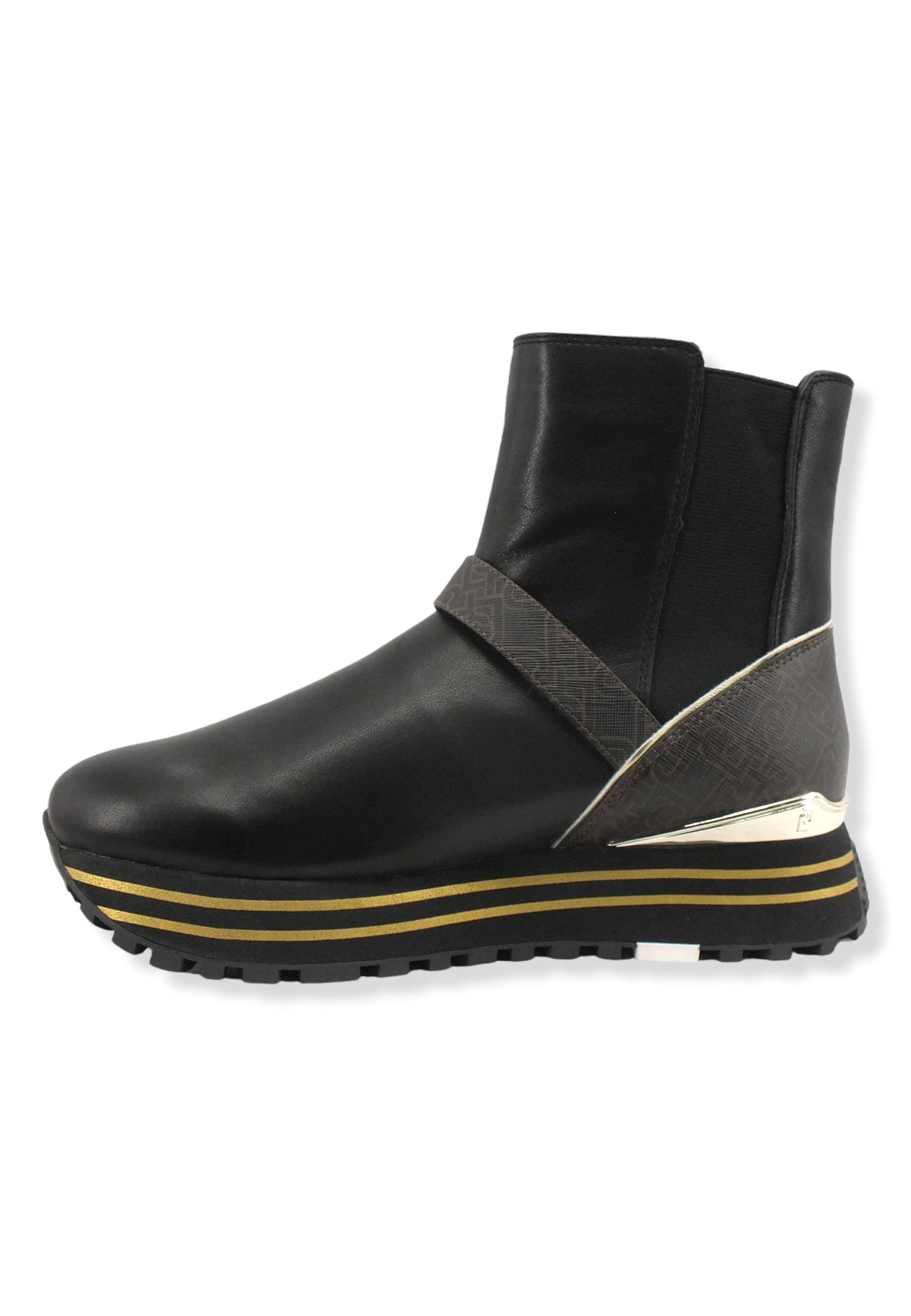 LIU JO Maxi Wonder 49 Sock Sneaker Donna Black Brown BF2111PX141 - Sandrini Calzature e Abbigliamento