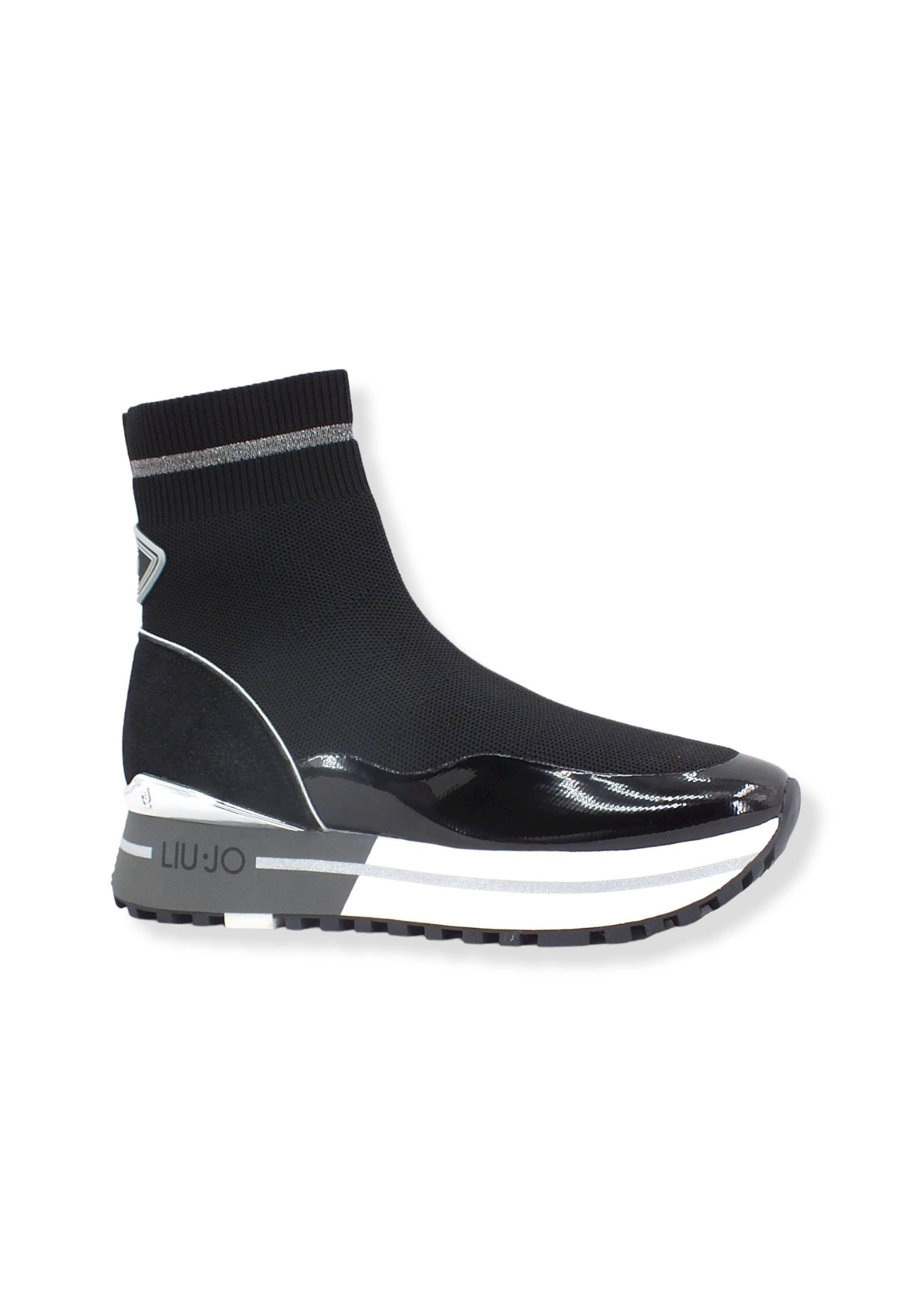 LIU JO Maxi Wonder 51 Sock Sneaker Donna Black BF2109TX234 - Sandrini Calzature e Abbigliamento