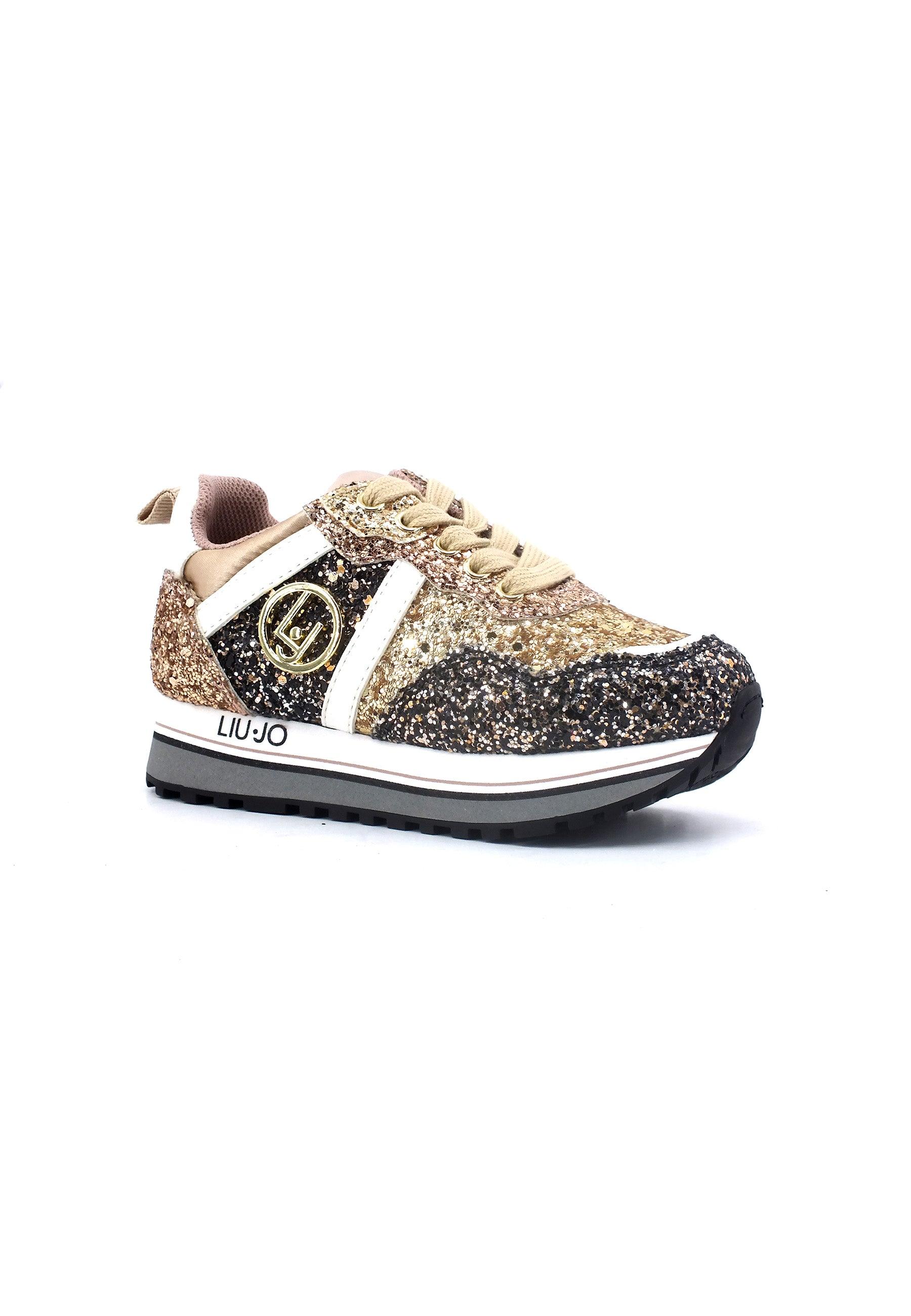 LIU JO Maxi Wonder 604 Sneaker Bimba Gold 4F3301TX007 - Sandrini Calzature e Abbigliamento