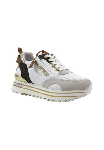 LIU JO Maxi Wonder 72 Sneaker Donna Off White Brown BA4057PX454 - Sandrini Calzature e Abbigliamento
