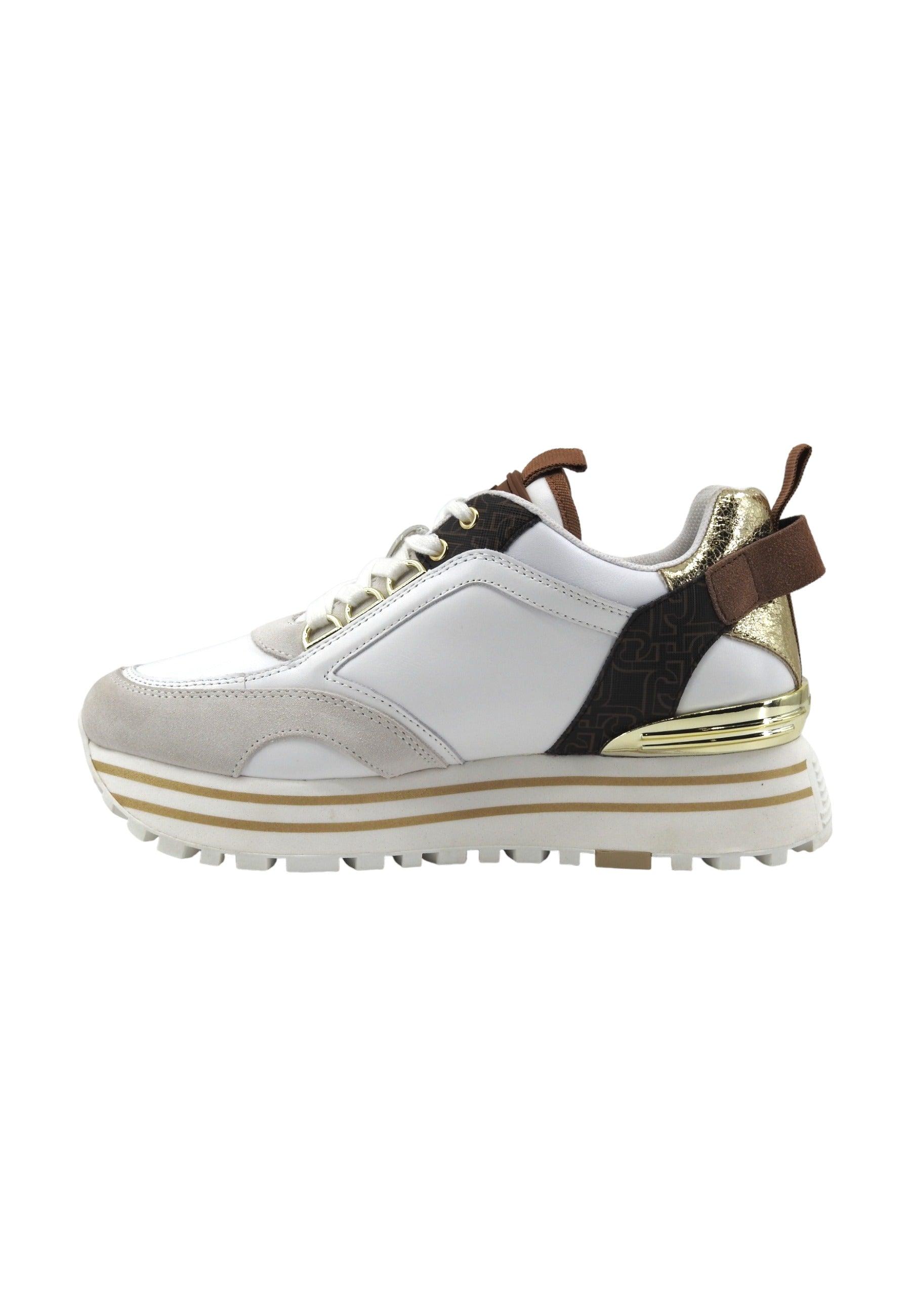LIU JO Maxi Wonder 72 Sneaker Donna Off White Brown BA4057PX454 - Sandrini Calzature e Abbigliamento