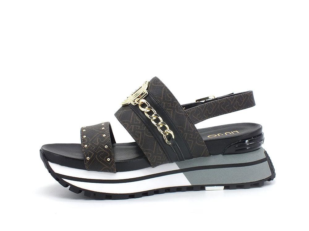LIU JO Maxi Wonder Sandal 8 Sandalo Borchie Brown BA2149EX057 - Sandrini Calzature e Abbigliamento