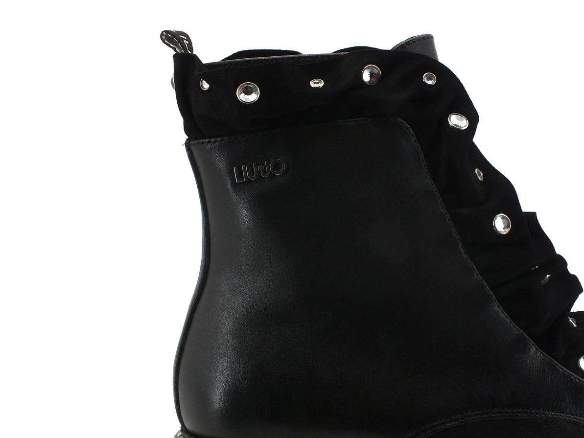 LIU JO Pink 148B Anfibio Biker Voile Black SF1039PX016 - Sandrini Calzature e Abbigliamento