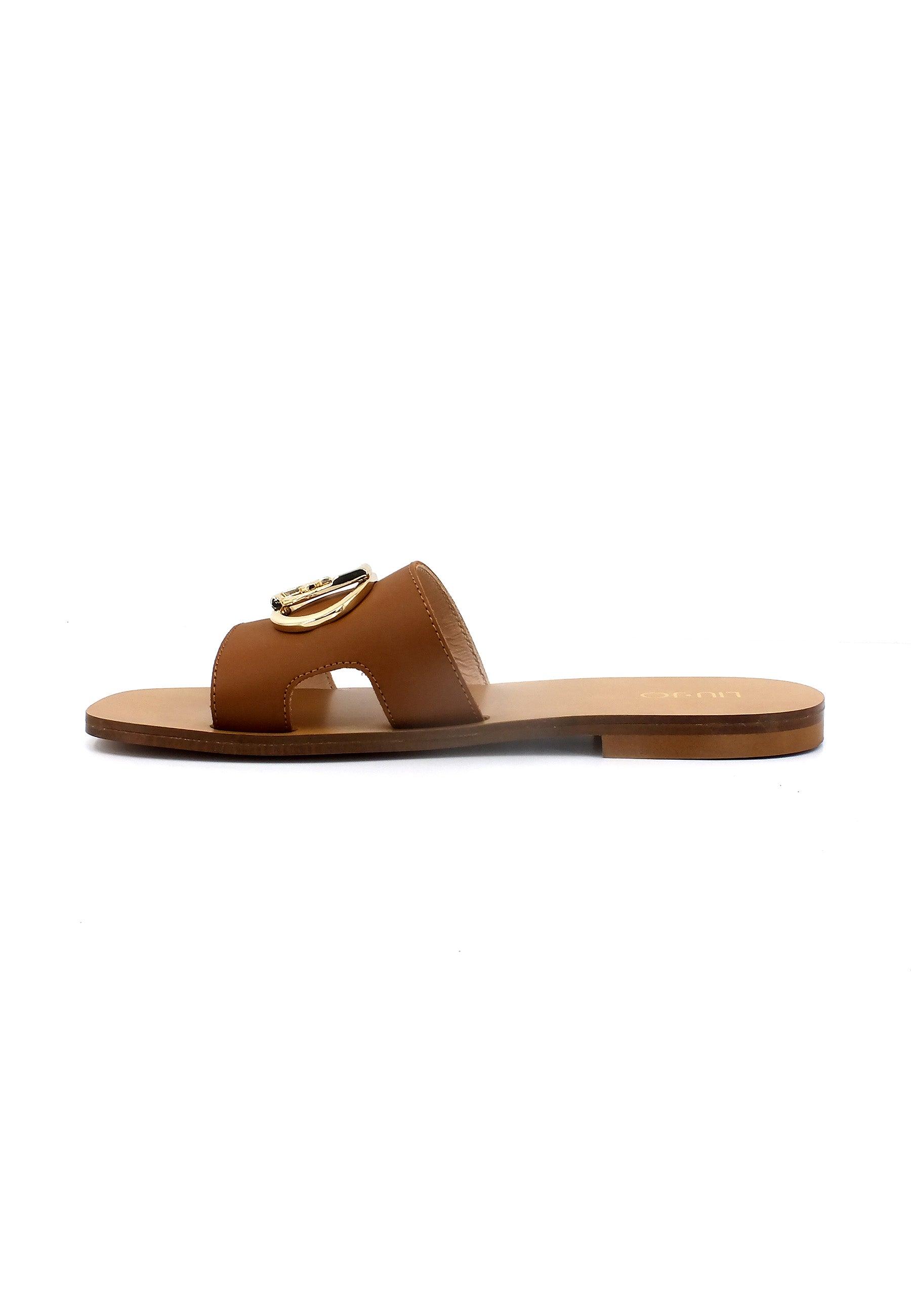LIU JO Saba 06 Ciabatta Slipper Calf Donna Brandy SA3151P0102 - Sandrini Calzature e Abbigliamento