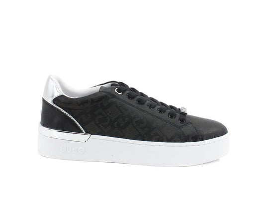 LIU JO Silvia 32 Sneaker Nappa Printed Black Gold BA1027PX132 - Sandrini Calzature e Abbigliamento
