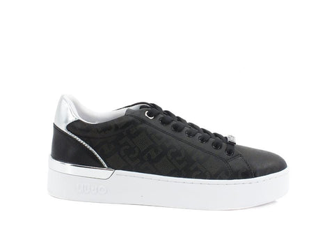 LIU JO Silvia 32 Sneaker Nappa Printed Black Gold BA1027PX132 - Sandrini Calzature e Abbigliamento