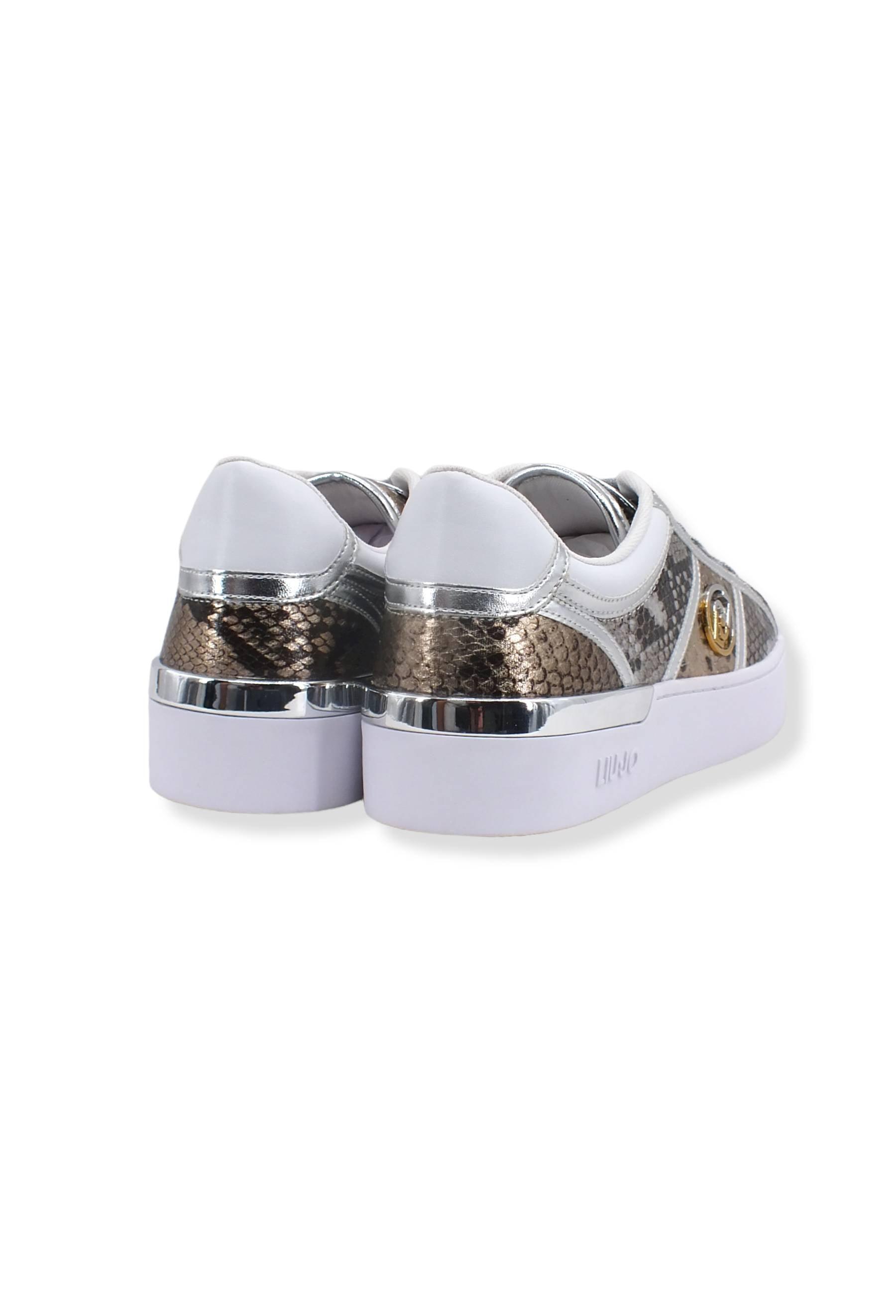 LIU JO Silvia 53 Sneaker Donna Animalier Silver Gold BF2047EX136 - Sandrini Calzature e Abbigliamento