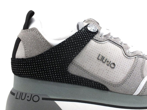 LIU JO Super Maxi Wonder 2 Sneaker Platform Tricolor Silver BA2081PX164 - Sandrini Calzature e Abbigliamento