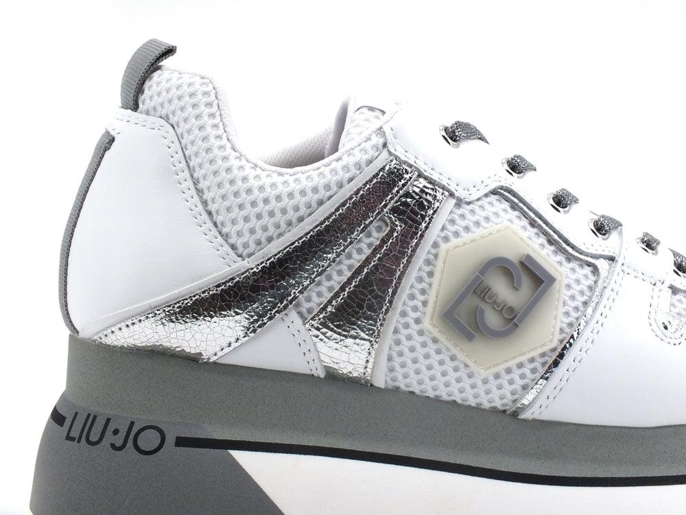 LIU JO Super Maxi Wonder 6 Sneaker Bicolor White Silver BA2039PX030 - Sandrini Calzature e Abbigliamento