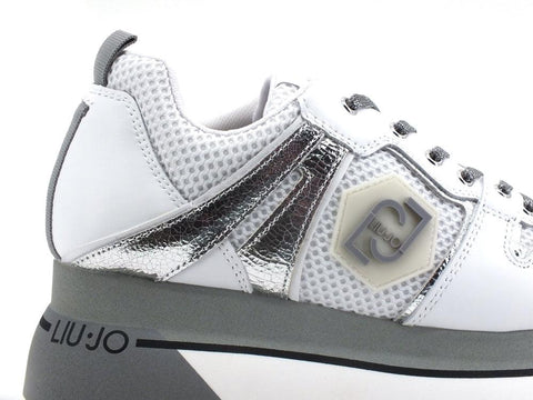LIU JO Super Maxi Wonder 6 Sneaker Bicolor White Silver BA2039PX030 - Sandrini Calzature e Abbigliamento