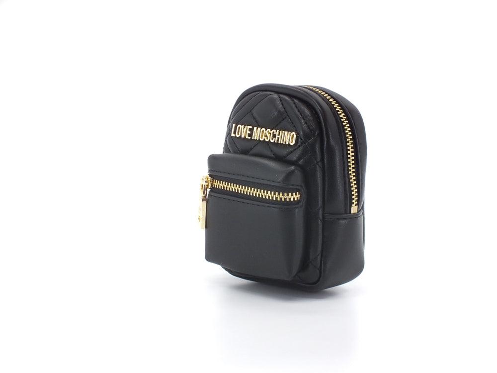 LOVE MOSCHINO Bags Charms Mini Zaino Portachiavi Nero JC6403PP1ELA0000 - Sandrini Calzature e Abbigliamento
