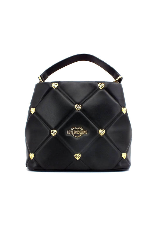 LOVE MOSCHINO Borsa Bucket Borchie Cuori Nero JC4083PP1GLZ0000 - Sandrini Calzature e Abbigliamento