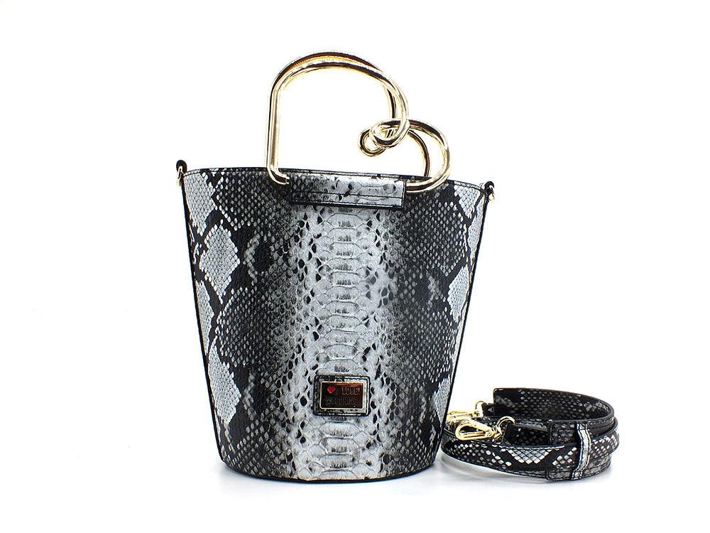 LOVE MOSCHINO Borsa Bucket Secchiello Python Roccia JC4392PP0EKI0954 - Sandrini Calzature e Abbigliamento