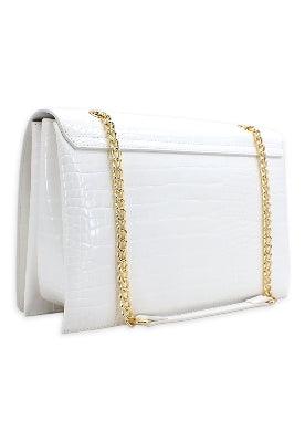 LOVE MOSCHINO Borsa Croco Donna Off White JC4423PP0FKS0120 - Sandrini Calzature e Abbigliamento