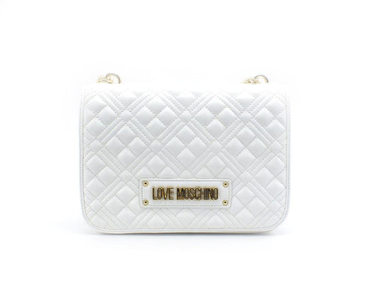 LOVE MOSCHINO Borsa Crossbody Tracolla Quilted Logo Bianco JC4000PP0ELA0100 - Sandrini Calzature e Abbigliamento
