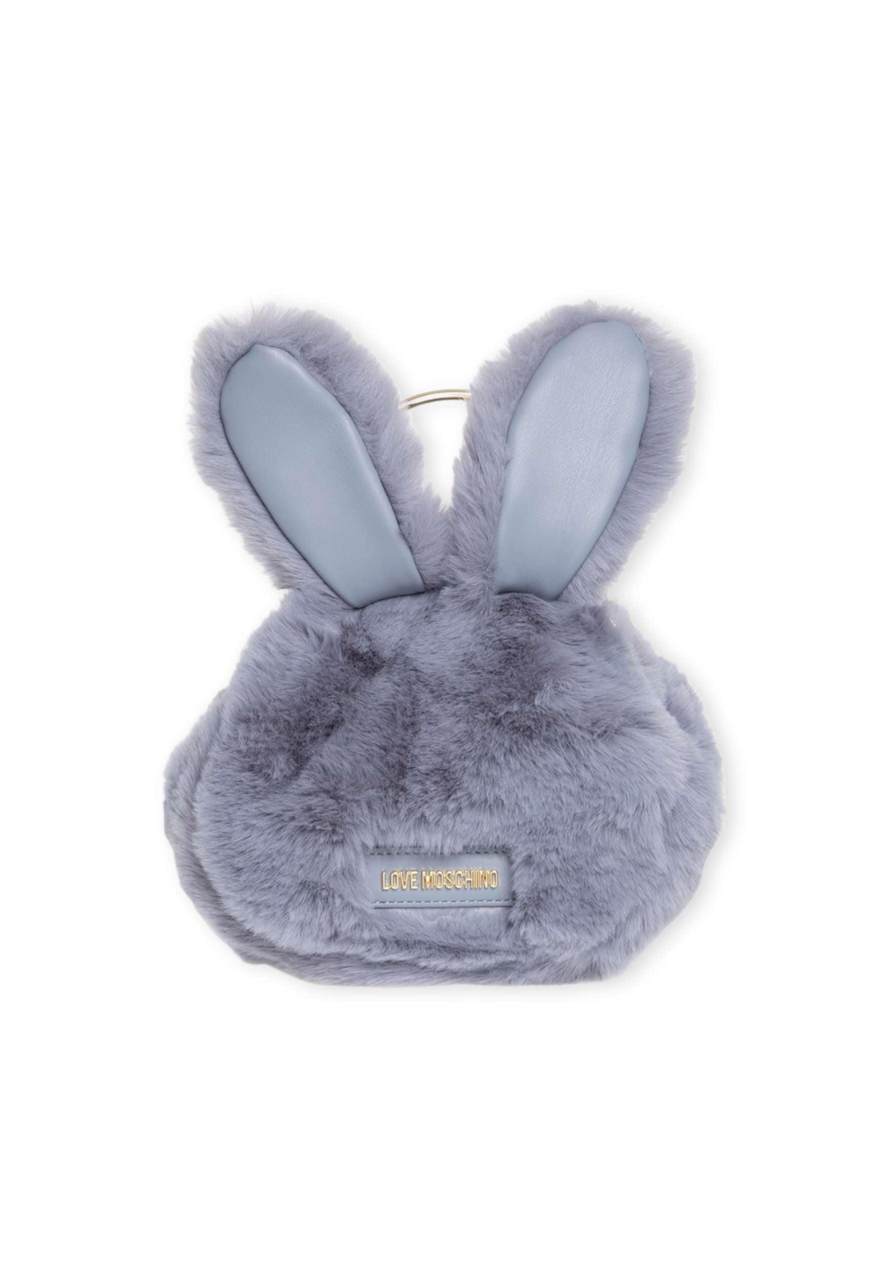 LOVE MOSCHINO Borsa Donna Frame Soft Con Pelo Grigio JC4167PP1FLW0001 - Sandrini Calzature e Abbigliamento