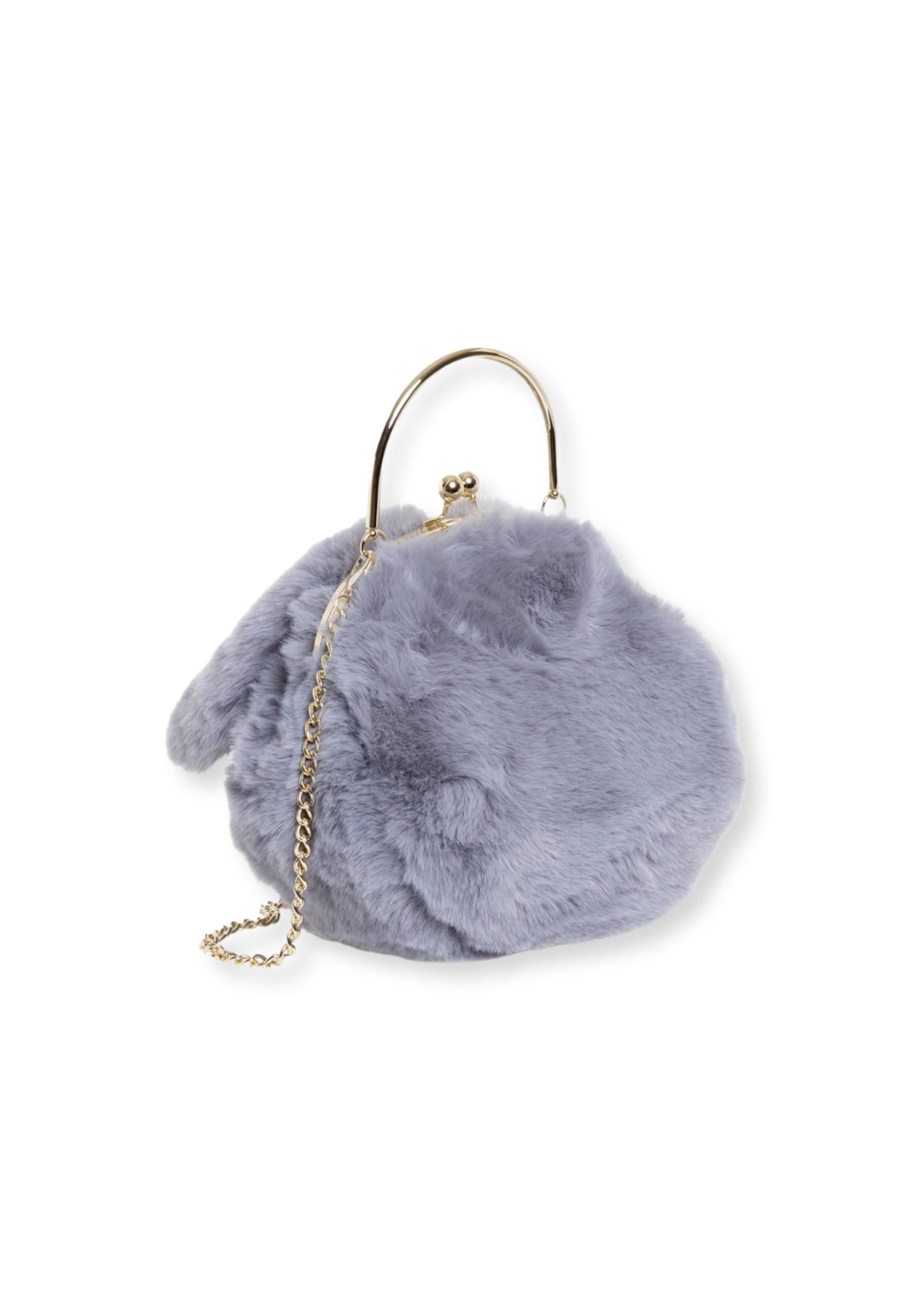 LOVE MOSCHINO Borsa Donna Frame Soft Con Pelo Grigio JC4167PP1FLW0001 - Sandrini Calzature e Abbigliamento