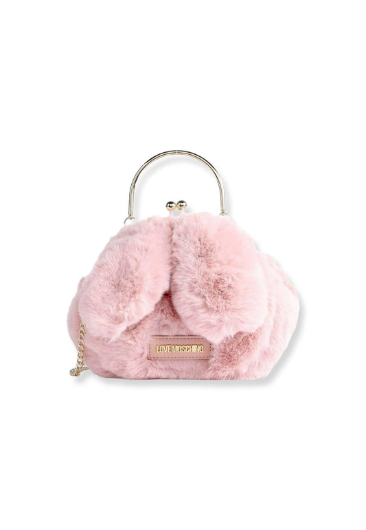 LOVE MOSCHINO Borsa Donna Frame Soft Con Pelo Rosa Cipria JC4167PP1FLW0601 - Sandrini Calzature e Abbigliamento