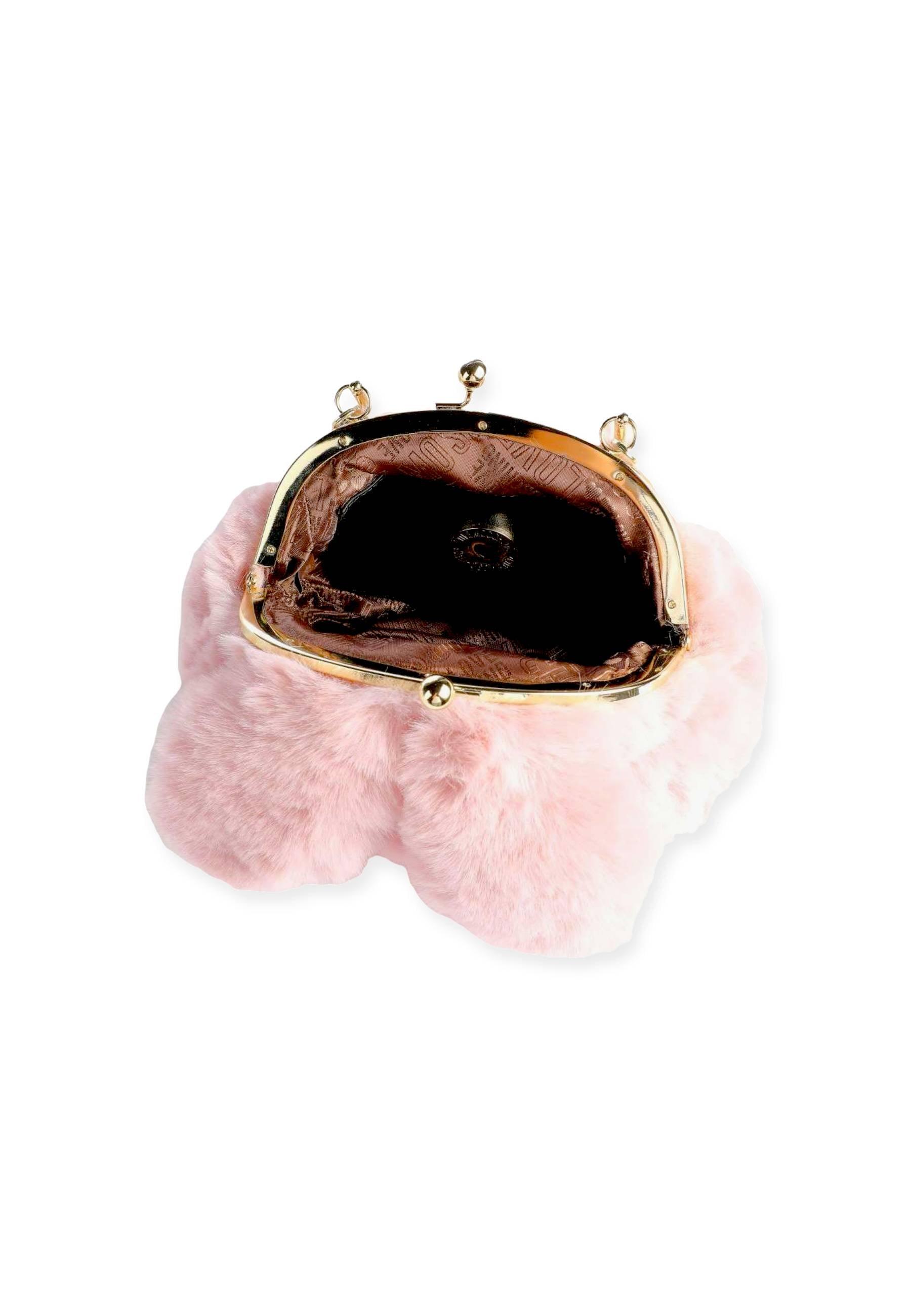 LOVE MOSCHINO Borsa Donna Frame Soft Con Pelo Rosa Cipria JC4167PP1FLW0601 - Sandrini Calzature e Abbigliamento
