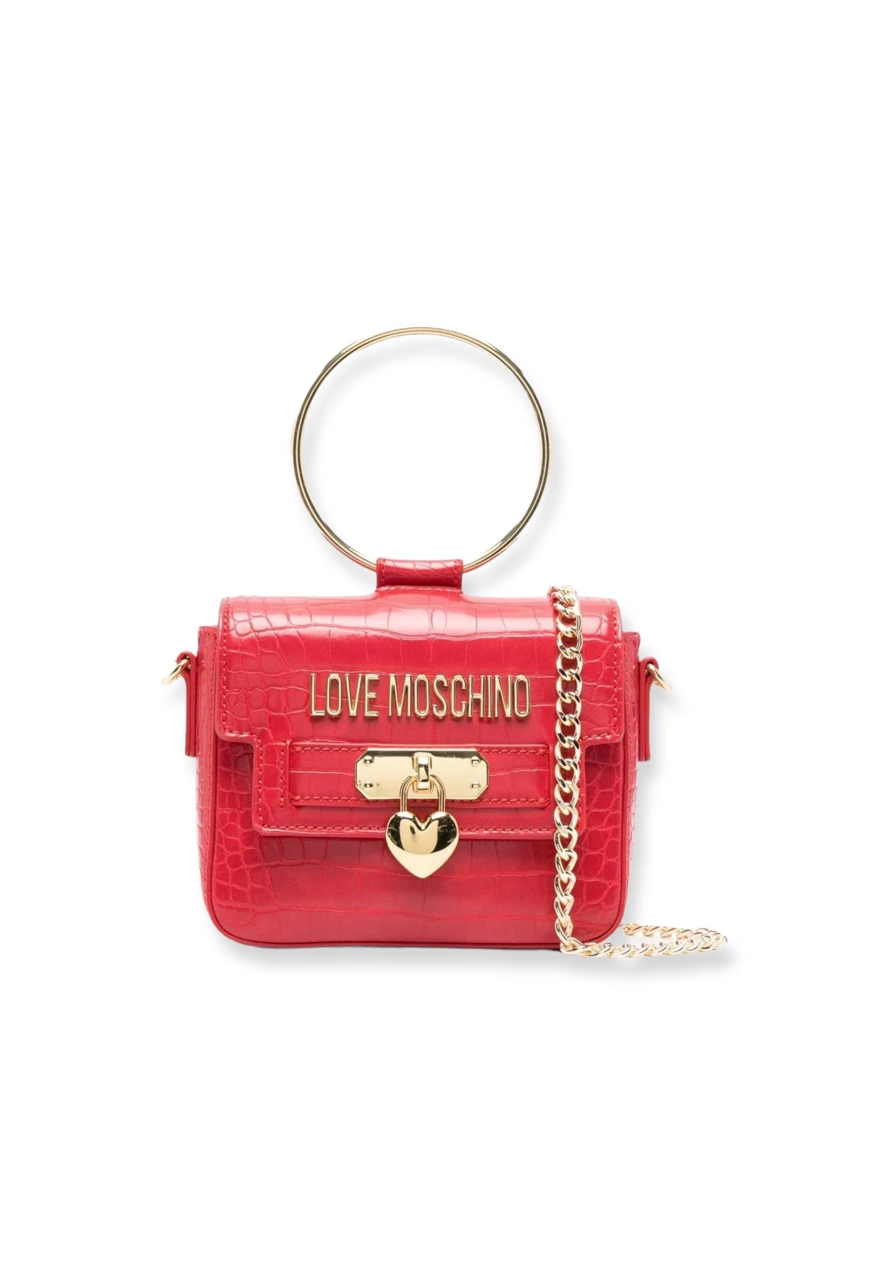 LOVE MOSCHINO Borsa Donna Mini Stampa Coccodrillo Rosso JC4072PP1FLF0500 - Sandrini Calzature e Abbigliamento