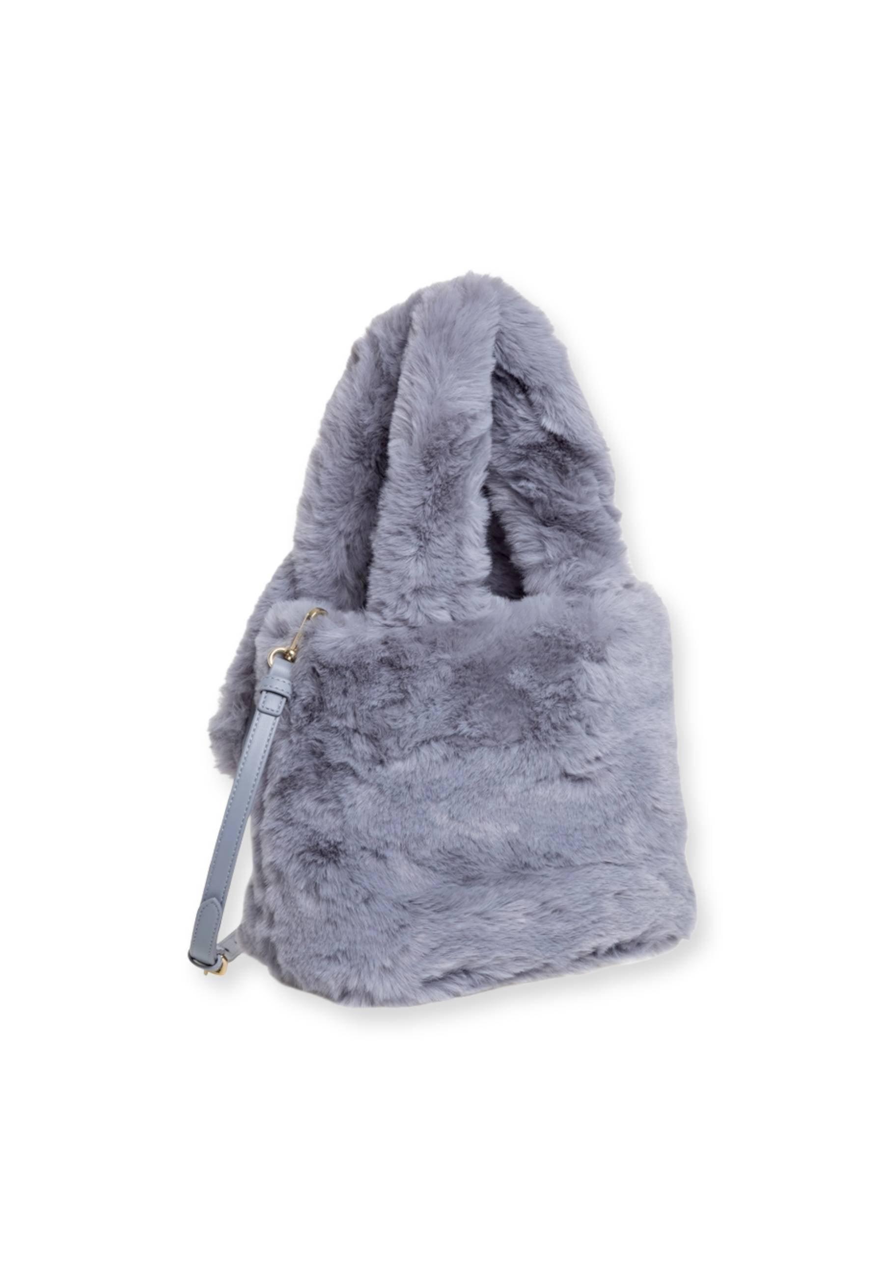 LOVE MOSCHINO Borsa Donna Shopper Con Pelo Grigio JC4165PP1FLW0001 - Sandrini Calzature e Abbigliamento