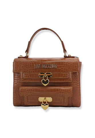 LOVE MOSCHINO Borsa Donna Stampa Coccodrillo Marrone Cammello JC4200PP1FLF0201 - Sandrini Calzature e Abbigliamento